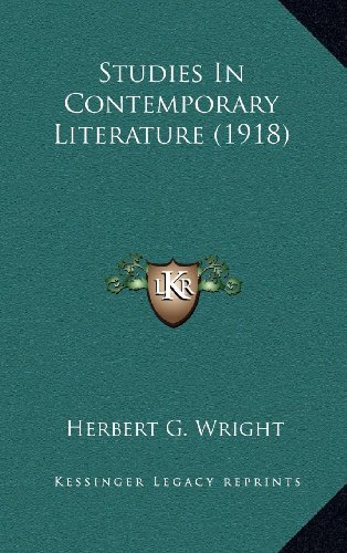 9781164241218: Studies in Contemporary Literature (1918)