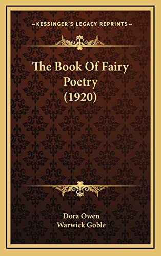 9781164274520: The Book Of Fairy Poetry (1920)