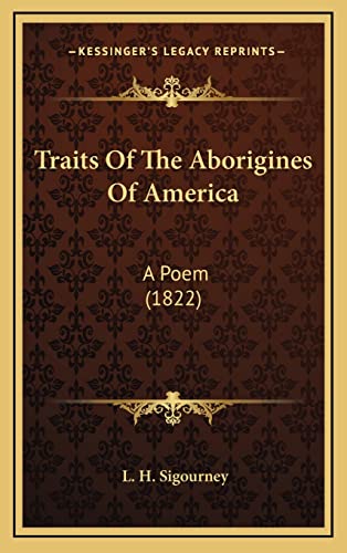 9781164320661: Traits Of The Aborigines Of America: A Poem (1822)