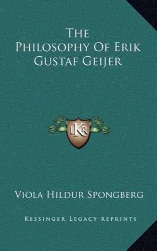 9781164483175: The Philosophy of Erik Gustaf Geijer