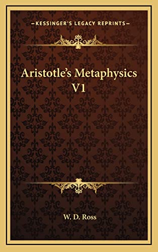 9781164514350: Aristotle's Metaphysics V1