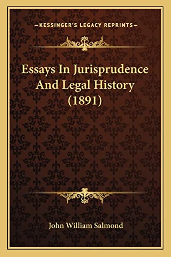 Stock image for Essays in Jurisprudence and Legal History (1891) for sale by THE SAINT BOOKSTORE