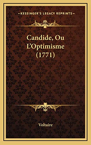 9781165358090: Candide, Ou L'Optimisme (1771)