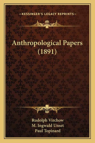 9781165467655: Anthropological Papers (1891)