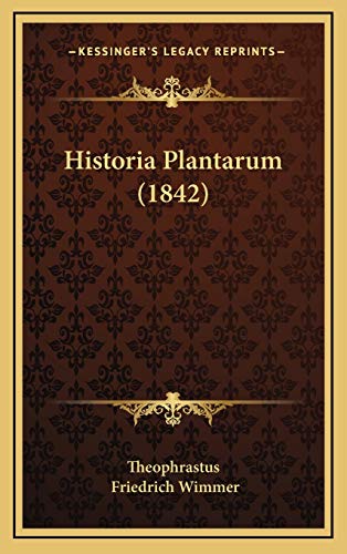 9781165514465: Historia Plantarum (1842) (Latin Edition)