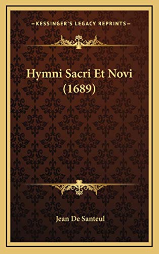 9781166092139: Hymni Sacri Et Novi (1689)