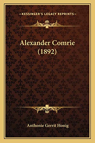 9781166478056: Alexander Comrie (1892)