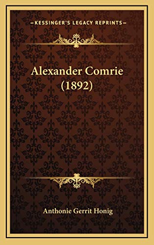 9781166535216: Alexander Comrie (1892)