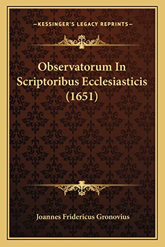 Stock image for Observatorum in Scriptoribus Ecclesiasticis (1651) for sale by THE SAINT BOOKSTORE