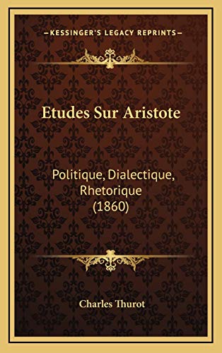 9781166850197: Etudes Sur Aristote