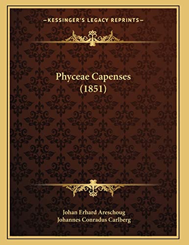Stock image for Phyceae Capenses (1851) for sale by THE SAINT BOOKSTORE