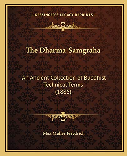 Imagen de archivo de The Dharma-Samgraha: An Ancient Collection of Buddhist Technical Terms (1885) (Russian Edition) a la venta por HPB-Ruby