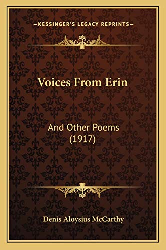 Imagen de archivo de Voices From Erin: And Other Poems (1917) a la venta por ALLBOOKS1