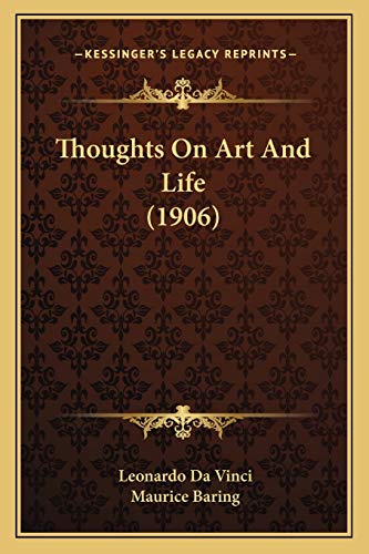 9781167205781: Thoughts On Art And Life (1906)