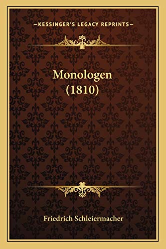 9781167483301: Monologen (1810)