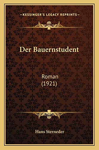 9781167656514: Der Bauernstudent: Roman (1921)