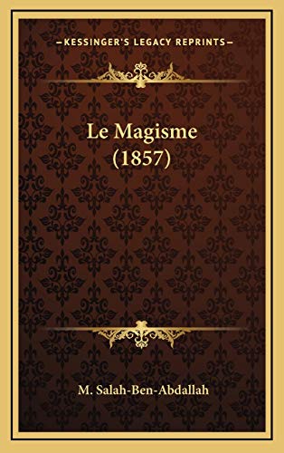 9781167805608: Magisme (1857)