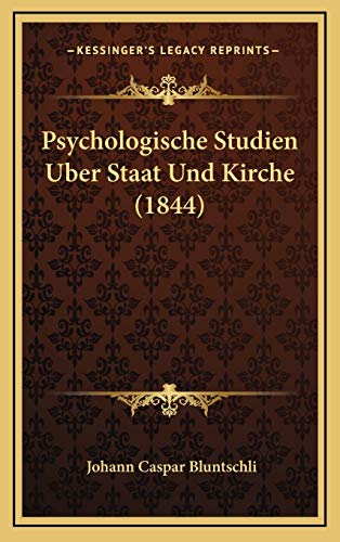 Stock image for Psychologische Studien Uber Staat Und Kirche 1844 German Edition for sale by Redux Books