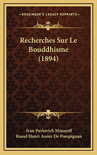 9781167897221: Recherches Sur Le Bouddhisme (1894)