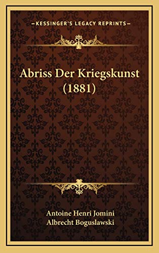 9781168248688: Abriss Der Kriegskunst (1881)