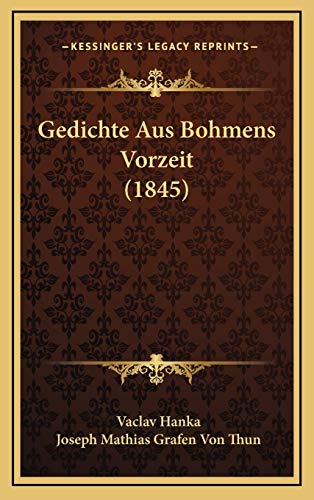 9781168541260: Gedichte Aus Bohmens Vorzeit (1845)