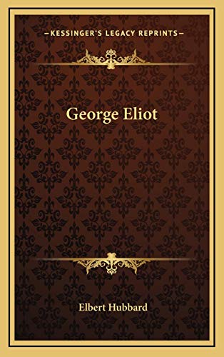 George Eliot (9781168645128) by Hubbard, Elbert