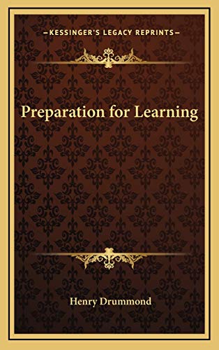 Preparation for Learning (9781168645340) by Drummond, Henry