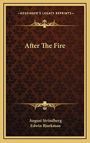 After The Fire (9781168725431) by Strindberg, August