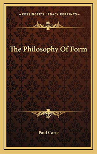 9781168739803: The Philosophy Of Form