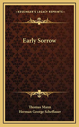 Early Sorrow (9781168839503) by Mann, Thomas