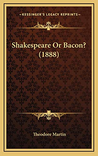 9781168876348: Shakespeare Or Bacon? (1888)