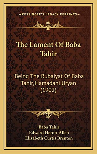 9781169129375: Lament Of Baba Tahir