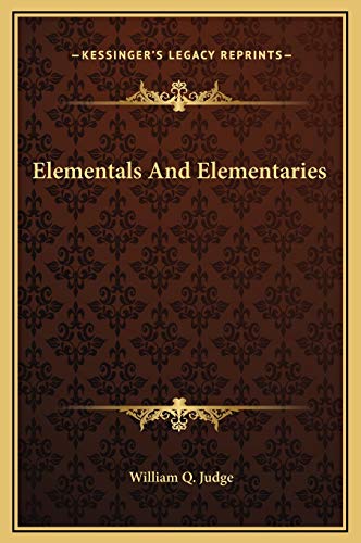 9781169168534: Elementals and Elementaries