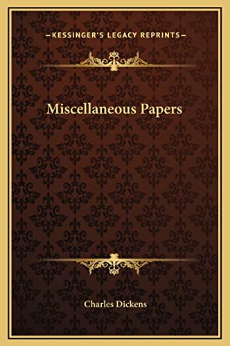 9781169210578: Miscellaneous Papers