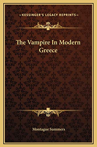 9781169221772: The Vampire In Modern Greece