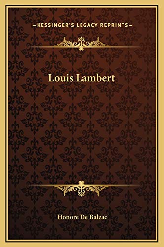 9781169239685: Louis Lambert