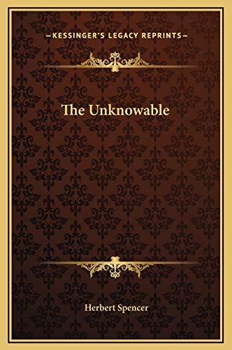 The Unknowable (9781169254770) by Spencer, Herbert