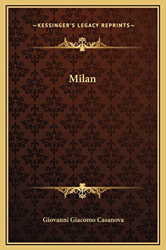 Milan (9781169266933) by Casanova, Giovanni Giacomo