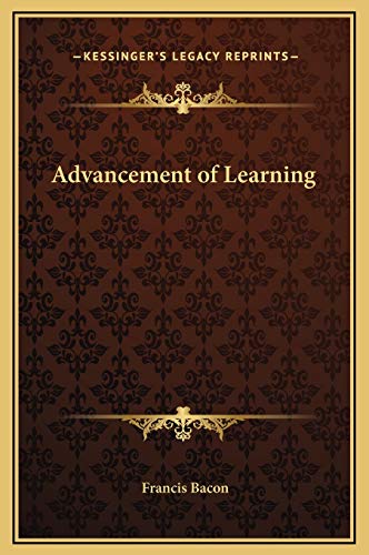 9781169269361: Advancement of Learning