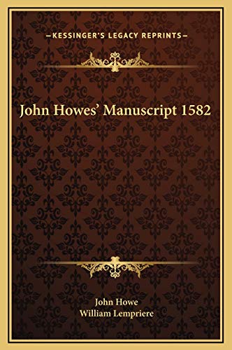 9781169274211: John Howes' Manuscript 1582