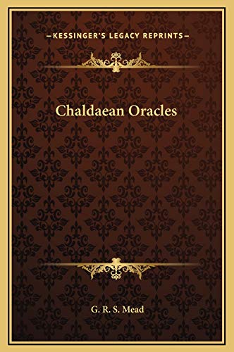 Chaldaean Oracles (9781169277946) by Mead, G R S