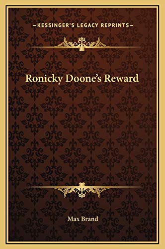 9781169288638: Ronicky Doone's Reward