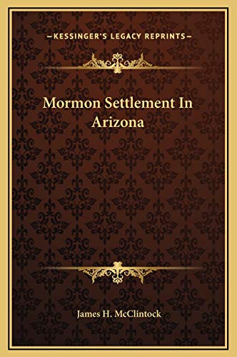 9781169313903: Mormon Settlement In Arizona