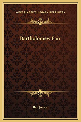 Bartholomew Fair (9781169315044) by Jonson, Ben