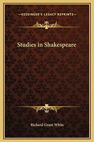 9781169334878: Studies in Shakespeare