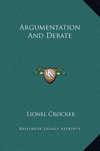 9781169340169: Argumentation and Debate