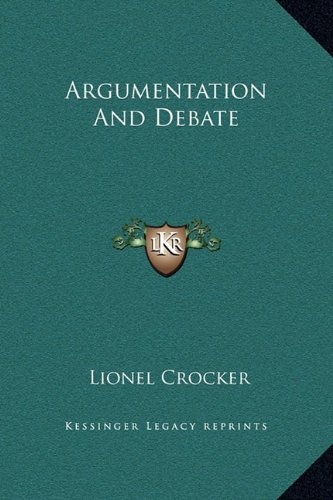 9781169340169: Argumentation And Debate