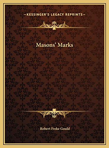 Masons' Marks (9781169400344) by Gould, Robert Freke