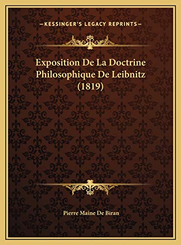 9781169520974: Exposition De La Doctrine Philosophique De Leibnitz (1819)