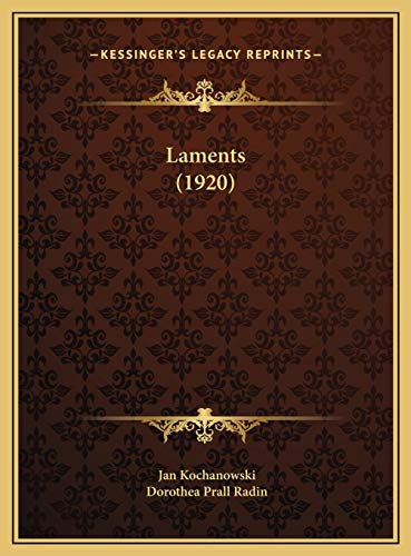 9781169539488: Laments (1920)